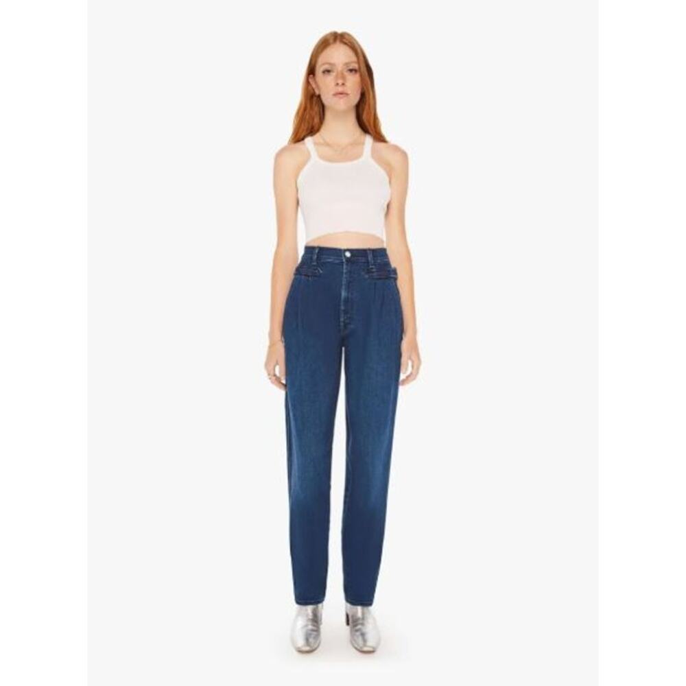 MOTHER The Tabby Tune Up Skimp Jeans Tapered High Rise Taking Shape Size 27 - Picture 2 of 10